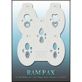 BAM-PAX BABP 3010 Bad Ass Stencil - Bejeweled