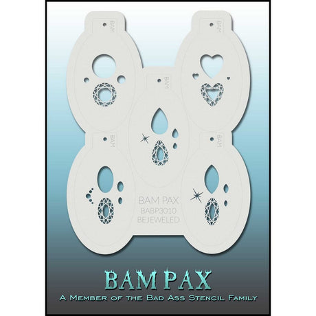 BAM-PAX BABP 3010 Bad Ass Stencil - Bejeweled