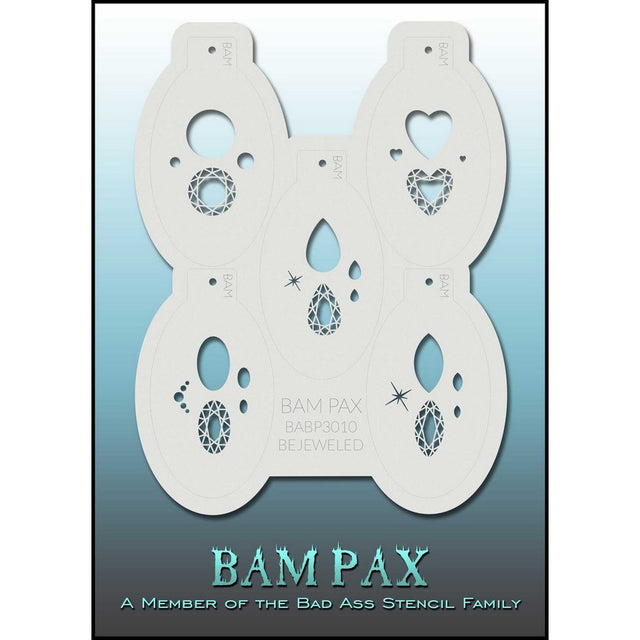 BAM-PAX BABP 3010 Bad Ass Stencil - Bejeweled