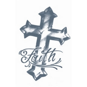 Prison Temp Tattoo Faith cross PR310