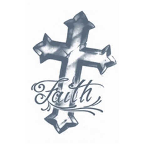 Prison Temp Tattoo Faith cross PR310