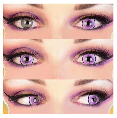 Succubus Cosplay Contact Lenses -Purple/Black