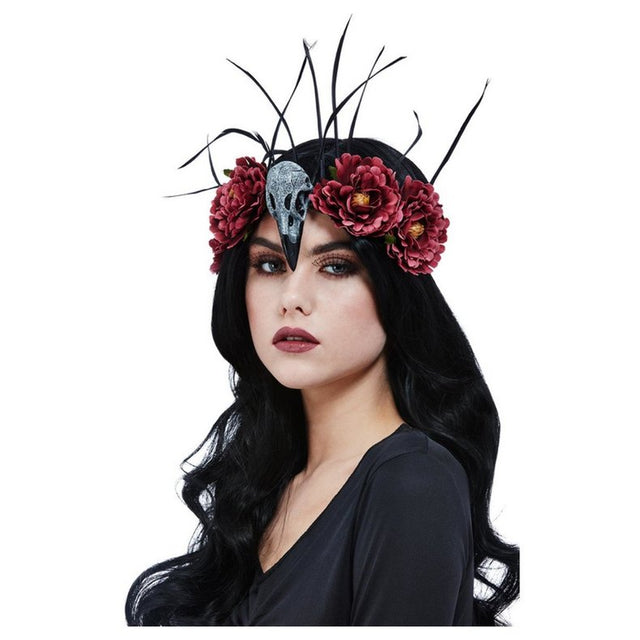 Bird Skull & Feather Headband