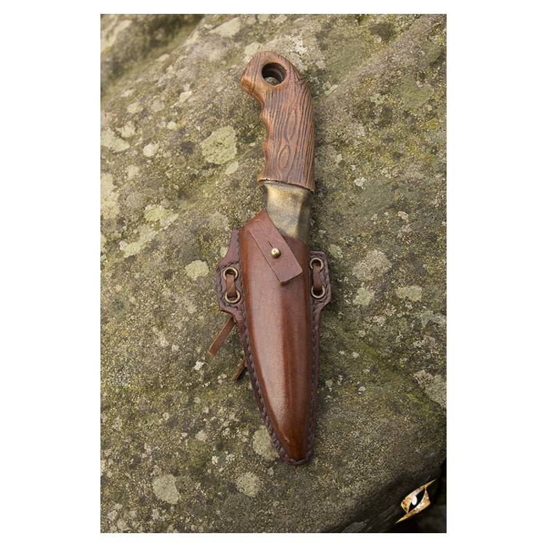 Woodsman Knife and Holder, Brown