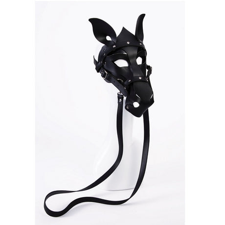 Horse MASK with reins - Black