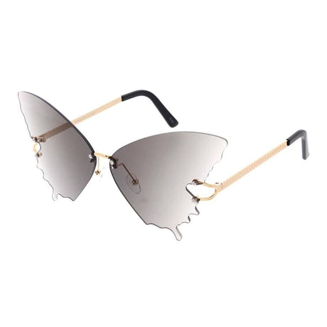 Large Butterfly Shaped Glasses Women Metal Frame - Assorted
