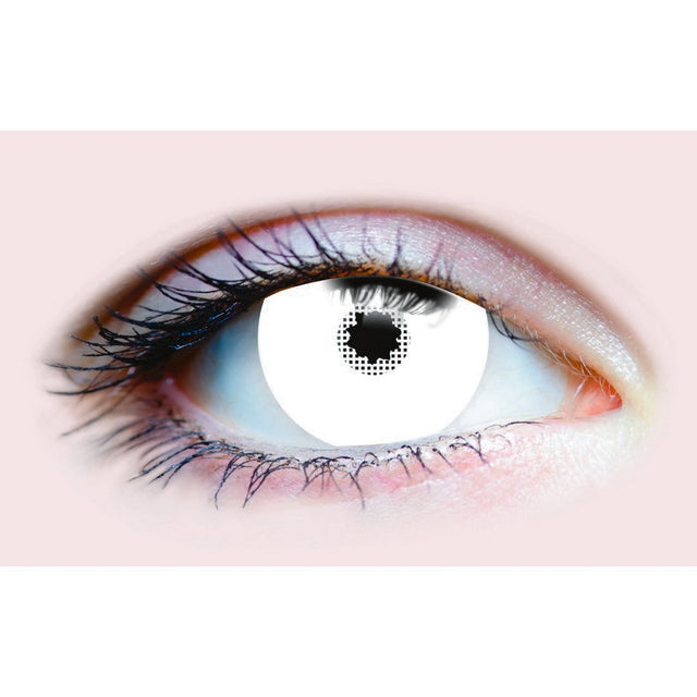 White Mini Sclera cosplay Contact LENSES- White