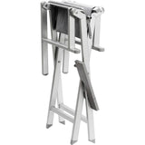 Kryolan aluminum Make-up Chair - Silver