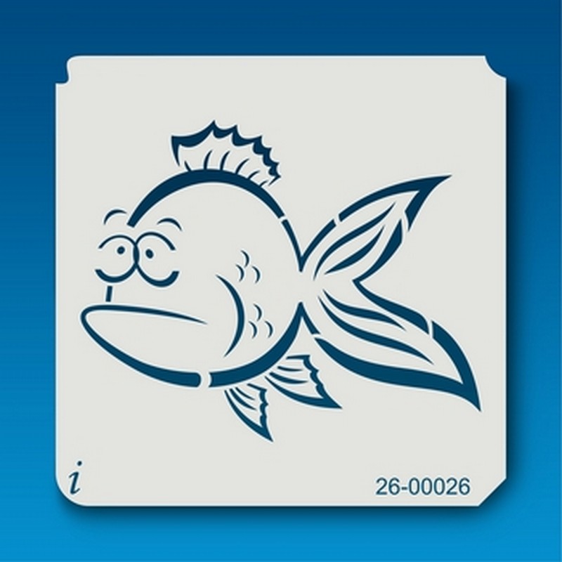 ISTENCILS Goofy fish Graffiti Stencil
