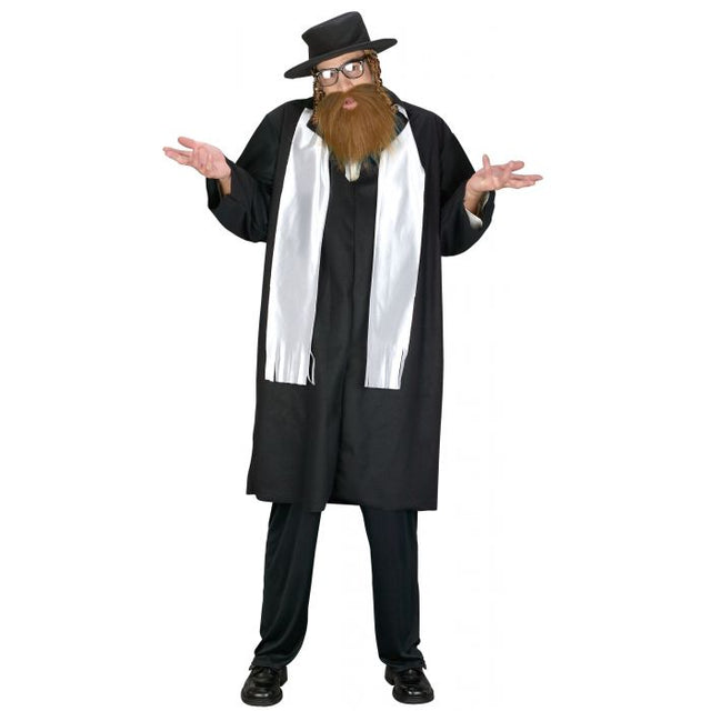 Rabbi Adult Jewish man Costume - Black