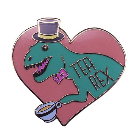 Tea rex enamel pin