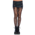 Worship Me Cross Net Tights - Black O.S.