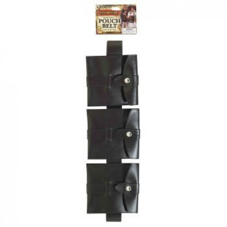 Steampunk Pouch Belt Black