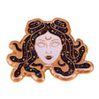 Galactic Medusa glitter gold lapel pin