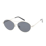 Unisex Metal Medium Oval Frame Glasses