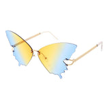 Large Butterfly Shaped Glasses Women Metal Frame - Assorted