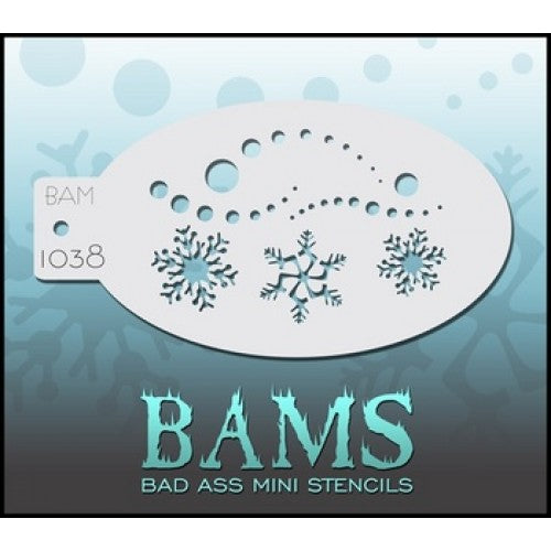 ISTENCILS Snowflakes 1038 Bad Ass Mini Stencil