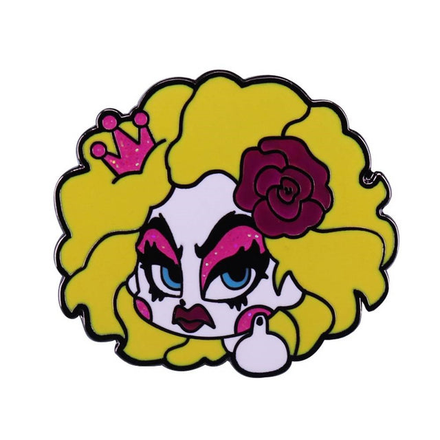 Lil' Poundcake Drag queen glitter pin