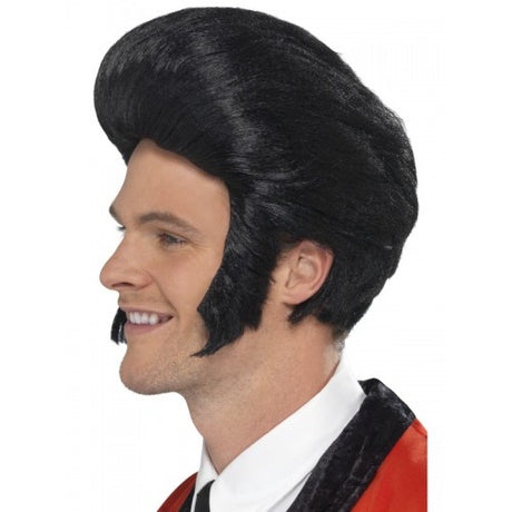 50's Quiff King Wig - Black