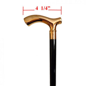 Gold Fritz Brass Cane - Small - Gold