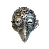 Steampunk bird mask with gears - Silver