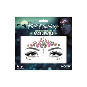 Pink Flamingo Glow in the Dark Face Jewels