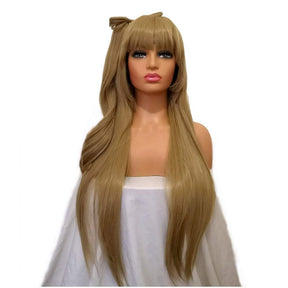 Long blond ponytail cosplay wig