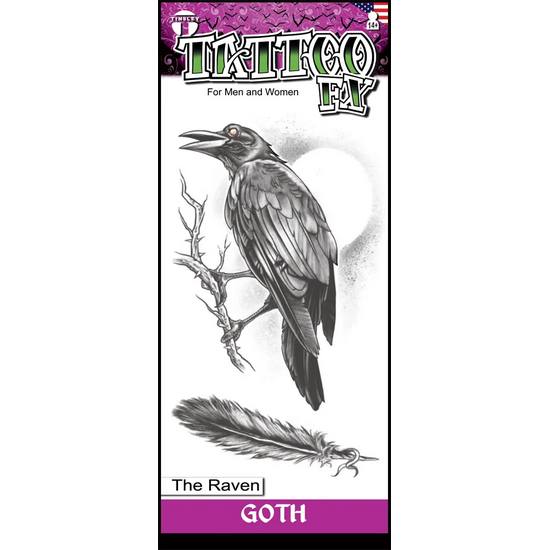 The Raven bird Gothic Temp Tattoo