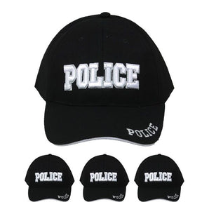 Police Cap Hat - Black