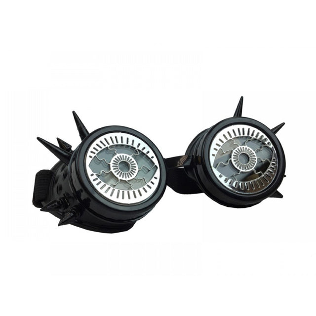 Black Steampunk Goggles with Spikes & eye