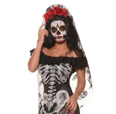 Day Of The Dead Mantilla Veil