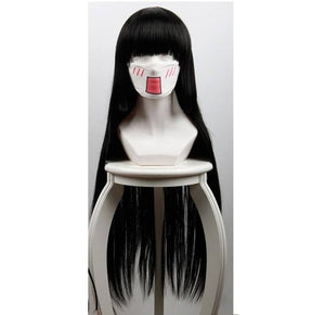 Red school Ko cosplay long Wig - Black