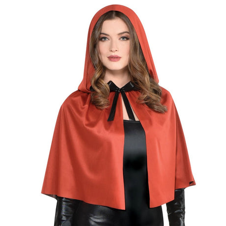 Reversible red riding hood cape