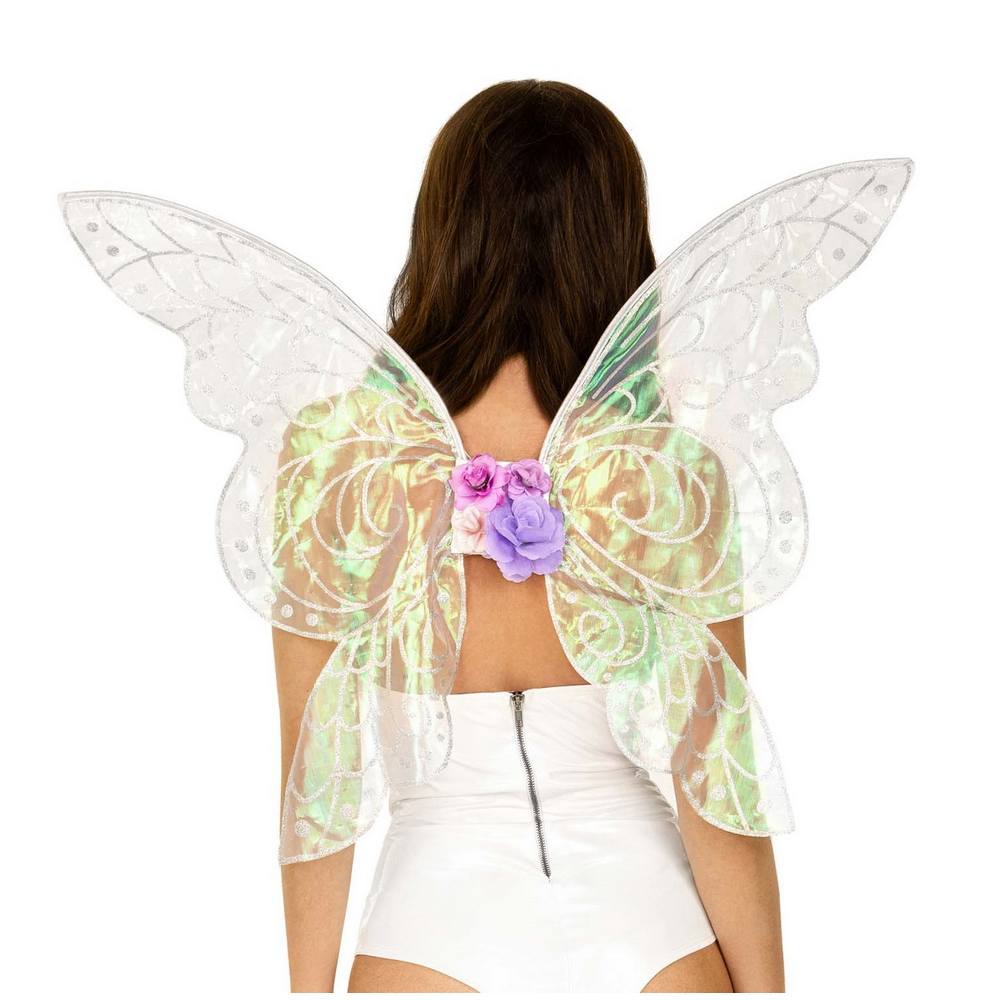 Glitter Fairy Wings with Flowers