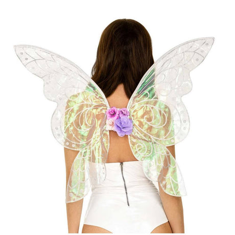 Glitter Fairy Wings with Flowers