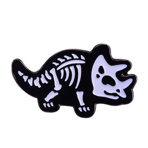 Horned dinosaur dragon pin