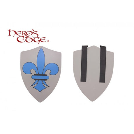 Foam Crusader Grey Shield, Fleur De Lys 14.75"x 20.25"