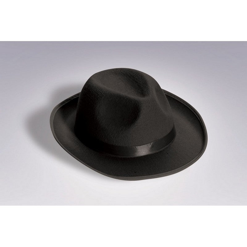 Black Satin Fedora Hat