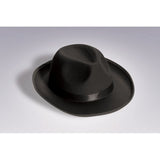 Black Satin Fedora Hat