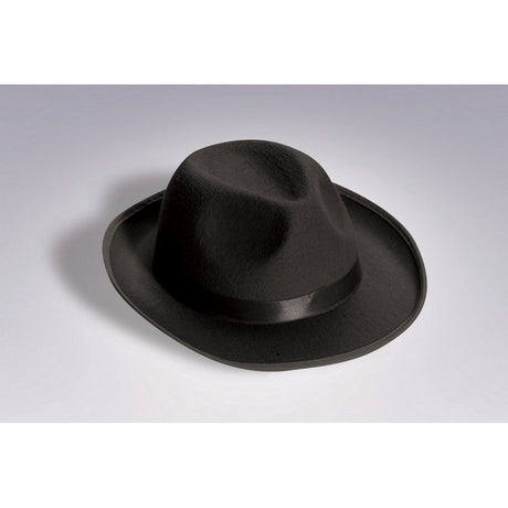 Black Satin Fedora Hat