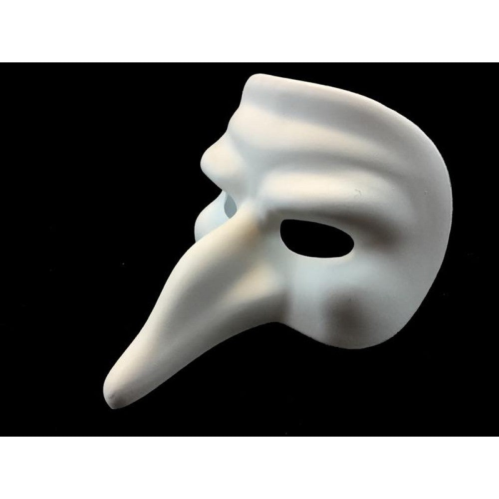 Venetian Long Nose Mask - White
