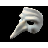 Venetian Long Nose Mask - White
