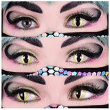 Thriller Contact Lenses- White, Yellow & Black