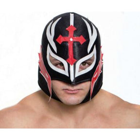 Mexican Wrestling Mask - Black with Cross