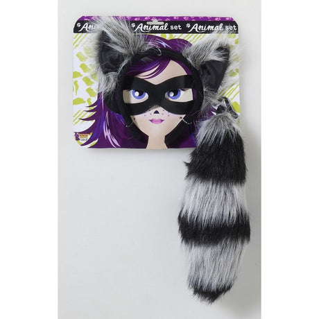 RACCOON KIT with Tail, ears & Mask