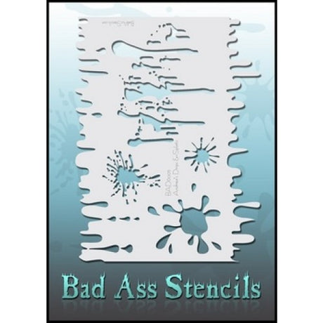 ISTENCILS 6005 drips splats Bad Ass Full Size Stencils