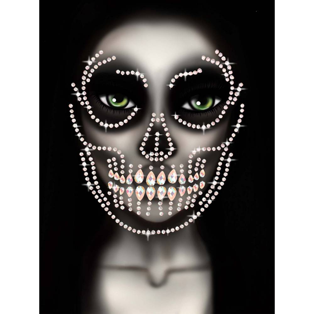 Glow in the dark Skull face jewels