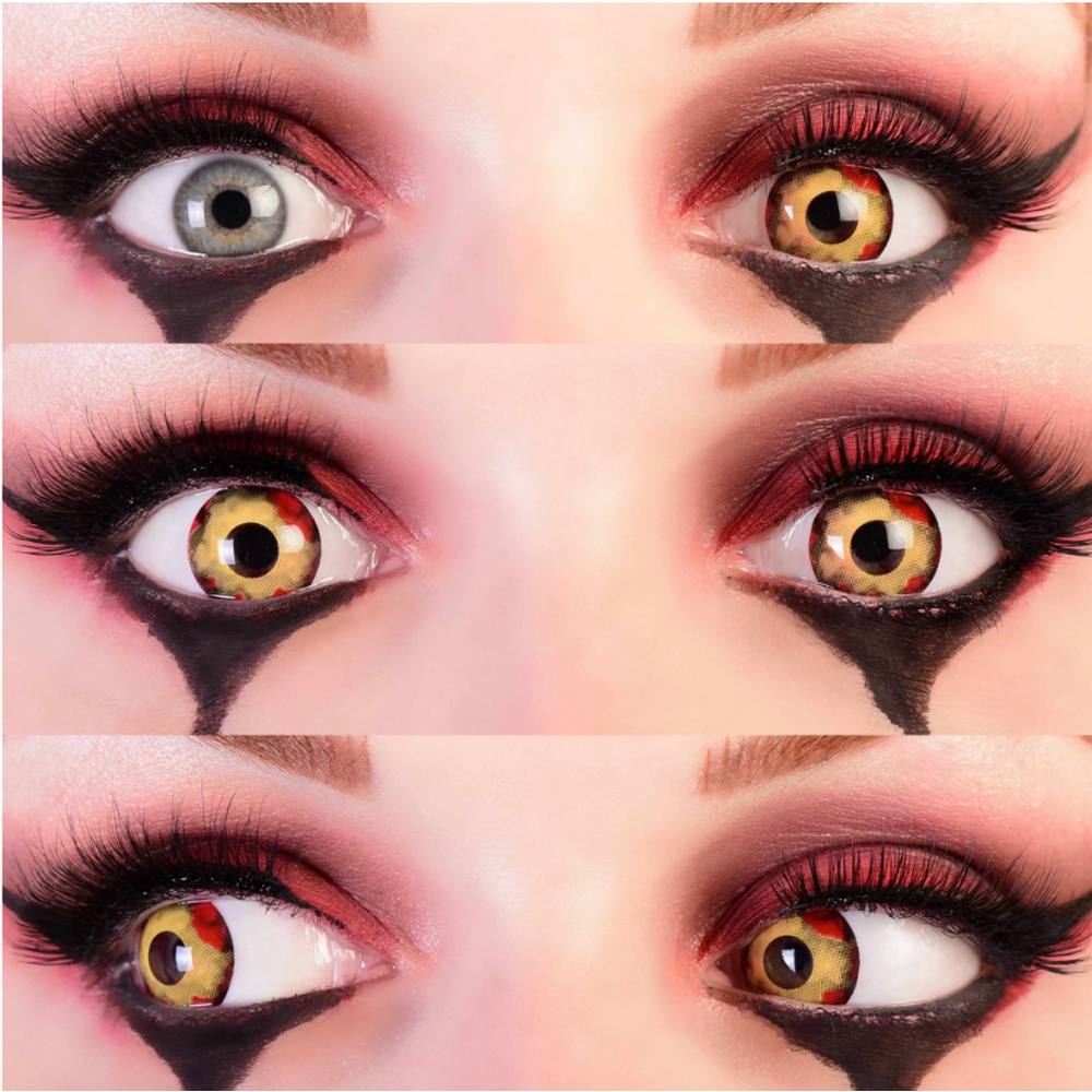 Walking Dead Contact Lenses- Yellow & Red