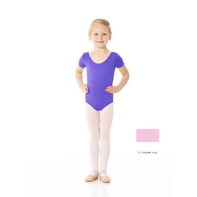 Kids Short Sleeve Leotard  8-10  Cherry PINK 77