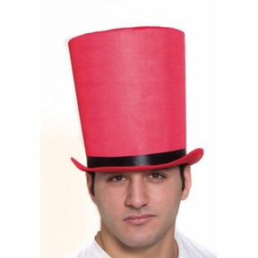 Satin VICTORIAN COACHMAN HAT R Red